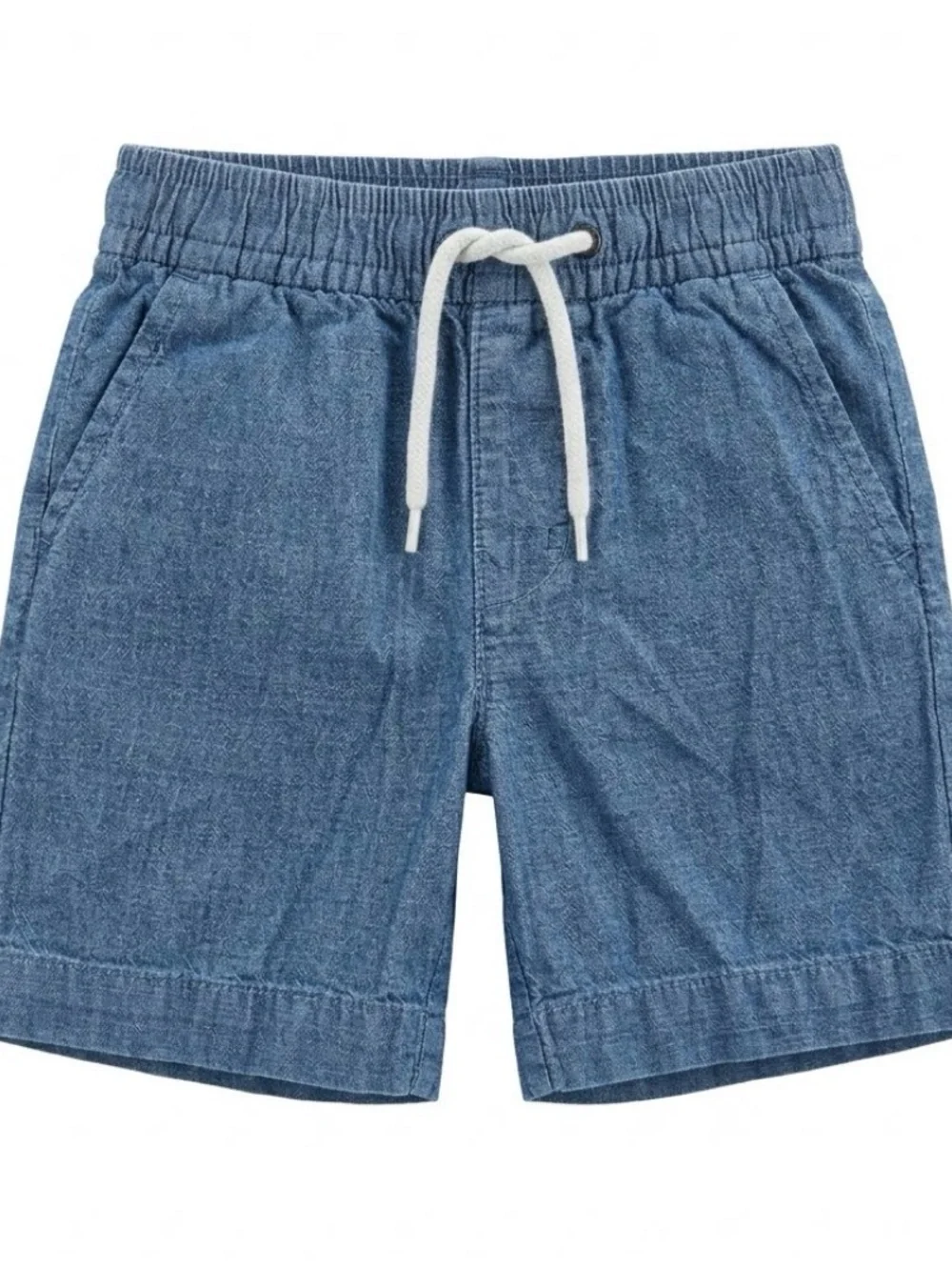 GAP Chambray Drawstring Shorts in Blue with White Drawcord
